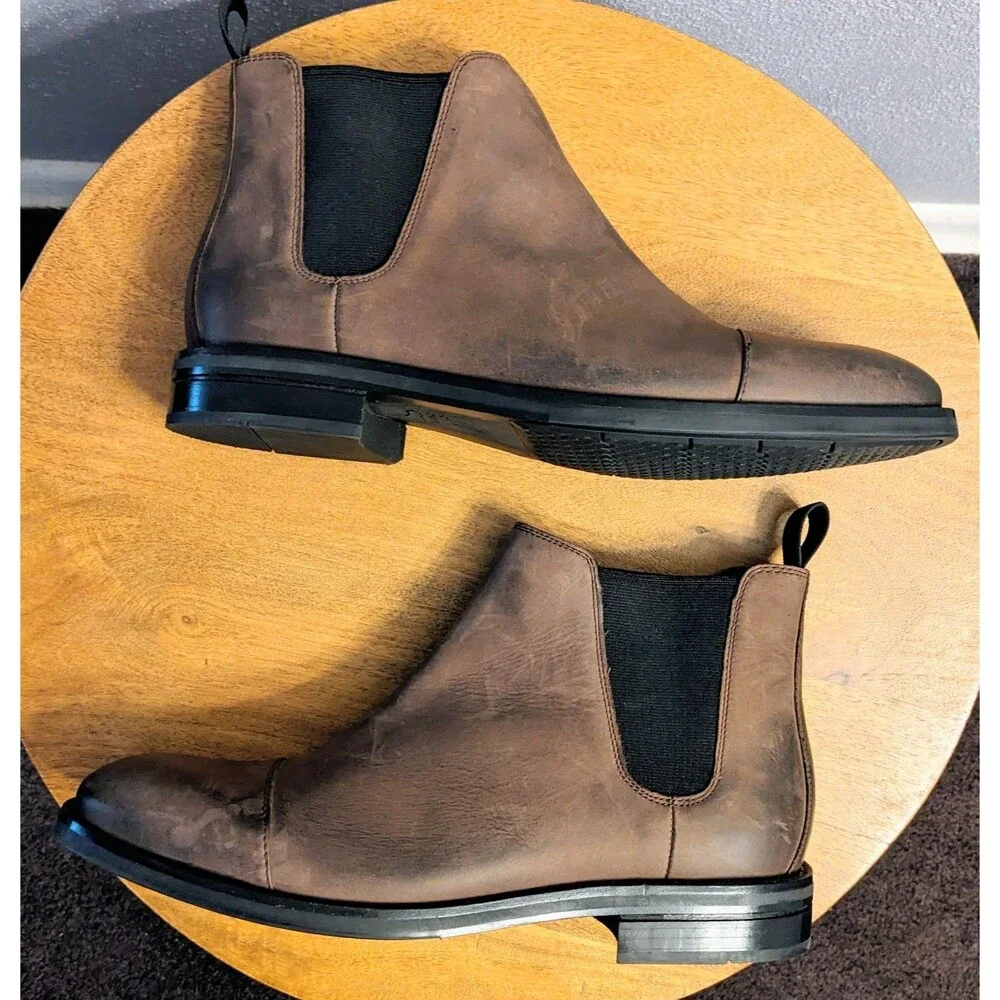 Cole Haan Wagner Grand Chelsea Boots Men's 9 M Brown Leather Waterproof C28639